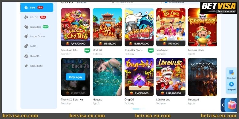 Tính năng trên trang game 8live rất dễ sử dụng 