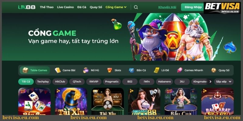 Review nền tảng chơi game UK88 đang hot hiện nay 