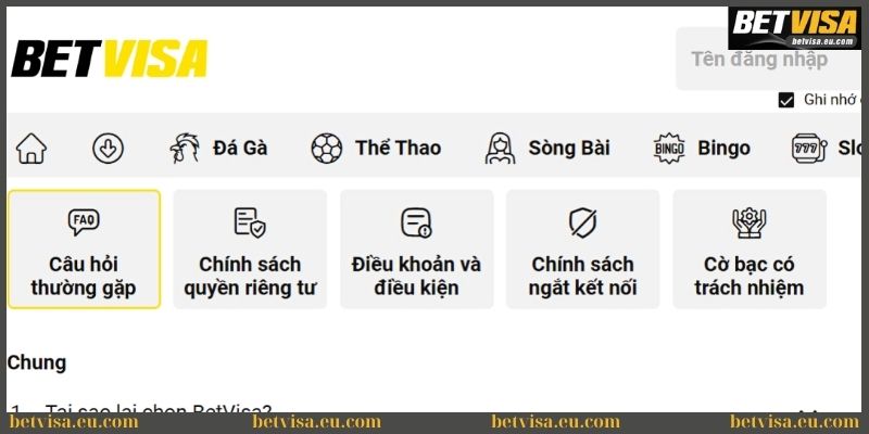 Câu hỏi thường gặp về đăng ký tài khoản Betvisa 