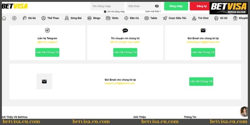 Những lưu ý cần nhớ khi thực hiện liên hệ Betvisa